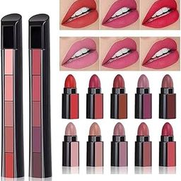 Frippe Fab Beauty 5 In 1 Velvet Creamy Matte Lipstick The Red&Nude(Pack Of 2) (25 Grams)-27