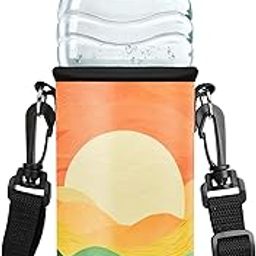 Water Bottle Carrier Bag: Premium Neoprene, Superior Insulation, Adjustable Strap. Convenient for 1000ML & 750ML Bottles for School, Home, Office, Travel, Sport, Yoga (Multicolour15)-image-13