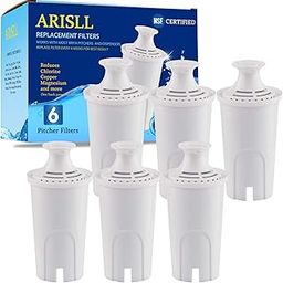 Arisll Water Filter Replacement for Brita Pitcher - 6 Pack Filters Fits Brita Classic OB03,35557,Mavea 107007,Standard Pitcher Everyday,Atlantis,Bella,Slim-image-53