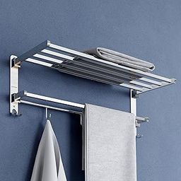 Plantex Stainless Steel Towel Holder in Bathroom/Cloth Hanger for Bathroom/Towel Rack/Towel Holder/Bathroom Accessories - 24 Inch (Chrome Finish)-25