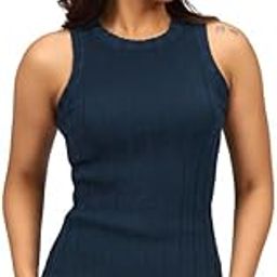 Move All Day Rib Tank Top | 100% Cotton | High Neck | Ribbed Fabric | Snug fit | Breathable-image-35