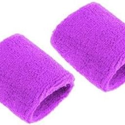 SAZ DEKOR 4xSports Basketball Badminton Unisex Sweatbands Wristbands Light Violet-image-27