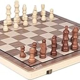 Cockatoo 16 Inches Wooden Handcrafted Magnetic Chessboard Set|Tournament-Style Chess Set with Premium Build,Magnetic Pieces|Chess Board for Kids & Adults|Brown-14