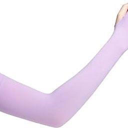 PinKit Unisex UV Protection Cooling UPF 50 Long Sun Arm Sleeves for Cycling; Driving; Running; Football and Outdoor Activities Performance Stretch and Moisture Wicking (Purple; Free Size) 1 Pair-18