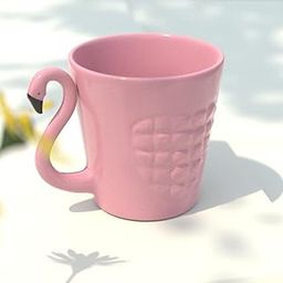 The Earth Store Pink Flamingo Ceramic Coffee Mug 320ML, Microwave and Dishwasher Safe Coffee/Tea/Milk Mug | Perfect for Gifting and Daily Use Set of 1-15