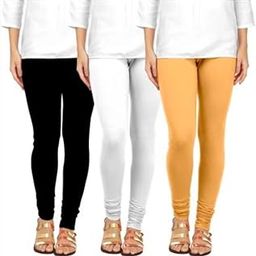 Women Leggings Multi Color Combo Pack 3 | REGULER Cotton Leggings-image-36