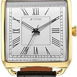 Retro Revive Quartz Analog White Dial Leather Strap for Men-NS1676YL01/NT1676YL01-picture-10