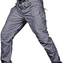 CALANDIS® Mens Streetwear Casual Cargo Work Pants Amy Trousers Multi Pockets Gray_XXL | Clothing Shoes & Accessories | Mens Clothing | Pants-image-12