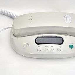 Sonics Alarm Clock Phone – Retro Style Landline Look with Loud Alarm, LED Display & Snooze Function (White)-26