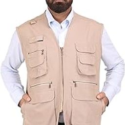 Workwear Unisex Multi Pocket Outdoor Hiking Utility Adventure Vest-image-51
