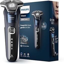 Philips Electric Shaver for men | Wet & Dry | Steel Precision blades | SkinIQ Technology | Power Adapt sensor | 360 D Flexing heads | Integrated pop up trimmer |Delivers a powerful shave, cuts more hair per stroke* | S5885/28-2