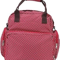 Diaper Bag, Multi-Functional Folding Crib, Odor-Free Multi-Compartment Design Large Outdoor Capacity for Home Travel Red-image-63