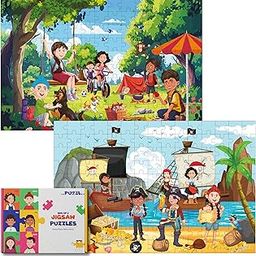 The Puzzl Co - Set of 2 Adventure Theme Jigsaw Puzzles for Kids Age 6+ Years | Picnic and Treasure Hunt | 150 Pcs Each | Brain Teasing, Educational, Fun and Challenging Game | Unique Gift-10