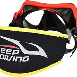 CALANDIS® Comfort Neoprene Diving Scuba Mask Strap Cover Protector Black Yellow | 1 Piece Diving Mask Strap Cover-picture-14