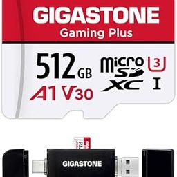 [Gigastone] 512GB Micro SD Card with USB Type C Card Reader, Gaming Plus, MicroSDXC Memory Card for Nintendo-Switch, 4K Video Recording, UHS-I A1 U3 V30 C10, up to 100MB/s, with Adapter-17