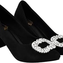 Rhinestone Buckle Detailed Pumps for Women & Girls-image-57
