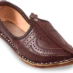 Men's Pure Leather Jutti/Mojari/Loafer/Ethnic & Stylish/Colour-Brown-image-1
