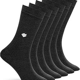 Men's Solid Compact Combed Cotton Crew Length Formal Socks Stay Fresh Treatment | Free Size - Ideal for Home, Office Wear |Smell free Sweat Absorbent Men's Formal Socks| Black |-image-57