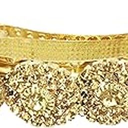 Gold Plated Sparkling Rhinestones Embedded Shiny Fancy Design Hair Barrette/Hair Clutch/Hair Clip for Women and Girls/Bun & Hair accessories for women Pack of 1-0