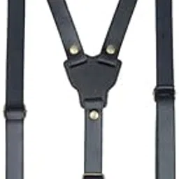 chuongkaiye Men's Leather Suspenders with 4 Clips Adjustable Y Shape Strap for Trousers and Formal Wear-picture-21