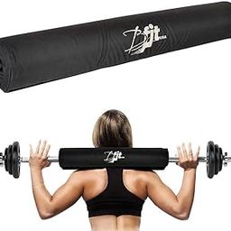 B Fit Extra Thick Barbell Squat Pad for Weight Lifting, Cross fit, Power Lifting, Hip Thrusts, Lunges - Barbell Neck Pad and Shoulder Support for Olympic or Standard Bars (17 Inches, Black)-19