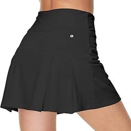 Women's Tennis Skorts Also for Pickleball, Badminton, Running and Golf, Girls' Pleated Skirts with Inner Shorts-image-38