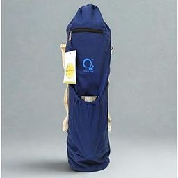 O2 Premium Yoga Mat Bag, 2 Pocket Basic Style with Water Bottle Pouch & Zipper Pocket, Adjustable Double Straps, Midnight Blue Cotton Canvas-image-87