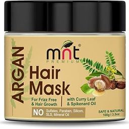 MNT Argan Hair Mask with Curry Leaf & Spikenard Oil for Hair Grow & Frizz free Hair, 100g-picture-22