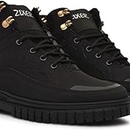 Men's Light Weight High Top Platform Fashion Synthetic Leather Boots | Sports, Casual Shoes for Mens | Ankle Lace-Up Footwear for Men or Boys-image-43