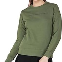 Women's Green Typographic Print Sweatshirt-image-4