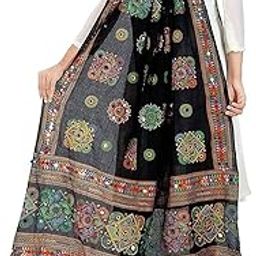 Women's Embroidered Cotton Dupatta-25