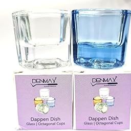 Dental Denmax Glass Dappen Dish-Set of-2 Blue & White-image-55