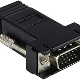 EN-VOLANT New Black VGA Extender Adapter CAT 5 / CAT 6 / RJ 45 Cable J6I4-14