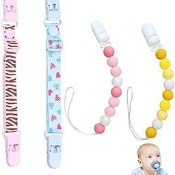 Pacifier Holder Chain for Baby, 4 Pack Pacifier Clip Holder with Secure Fastening, Anti-Loss Design for Newborns and Toddlers, Convenient for Daily Use and Outdoor Travel-image-14