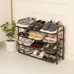 Amazon Basics -Multi Purpose Shoe Rack - Curve Model - 4 Layer (69.5W cm x 28.5D x 51.7H) Black-image-32