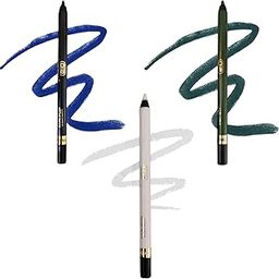 LJF Combo of soft kajal pencil Bold Blue, Bold Green & Bold white| Matt Finish, Smudge-Proof, long lasting coloured Pencil kajal for Women and Girls(Pack of 3)-49