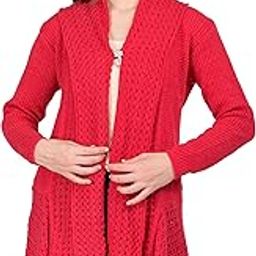 Lady Willington Women Woolen Collar Neck Shrug Heavy Rainbow Fabric Cardigan Winter Wear Pure Wool Shrugs for Women Free Size Long Cotty Fully Warm Shrugs-image-27
