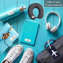InstaLabels Set of 36 Writeable Luggage Tags & Waterproof Multi-Utility Labels for All Travel Essentials | Cable Ties for Travel Organization | Marker Pen incl.-image-94