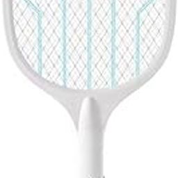 Electric Bug Zapper Racket|Mosquito Bat Rechargeable with UV Light Lamp, 2 in 1 Lamp, Mosquito Racket with Base Stand Lithium-ion Battery Mosquito Swatter, Bug Zapper for Indoor and Outdoor-95