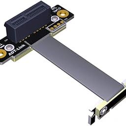 ADT-Link Dual 90Degree Right Angle PCIe 3.0 x1 to x1 Extension Cable R11SL-TL 8G/BPS High Speed PCI Express 1x Riser Card Ribbon Extender(10cm)-10