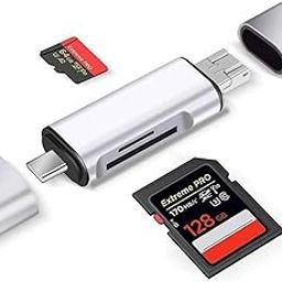 OTG Card Reader Hub with Type-C, USB 3.0 & Micro USB Ports. High-Speed Multi-Card Reader for SD, TF, Micro SD, USB Drives, Portable Design for Gaming, Travel & Work-23