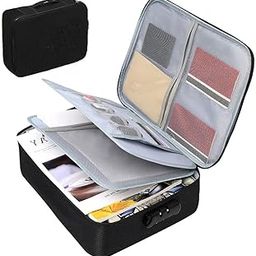 Chiransi Travel File Document Organizer Storage Bag with Lock, Waterproof File Folders Bag for Certificates & Documents, Safe Pouch Bag for Home, Office and Travel (Multicolor) (Document Bag)-51