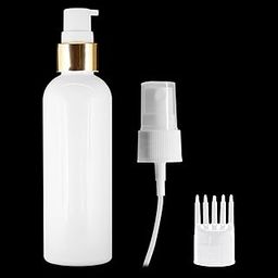 MAPPERZ Plastic Pump Bottle Spray Dispenser, With Root Comb Applicator, Clear Empty Fine Mist Plastic Mini Travel Cylindrical Bottle, Refillable Makeup Sprayer for Perfume, Liquids, Oil, White, PC- 1-picture-23