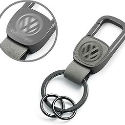 GH GENERIC HUB® Luxury Leather Keychain – Metal & Leather Key Holder with Carabiner Clip, Laser-Engraved Logo, Detachable Rings-image-67