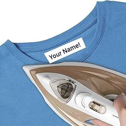 MADE FOR ME Name Clothing Label Iron on | Pack of 52 Labels | Easy to Apply & Durable - Only for Garments & Fabrics (Text with Rectangular Background)-17