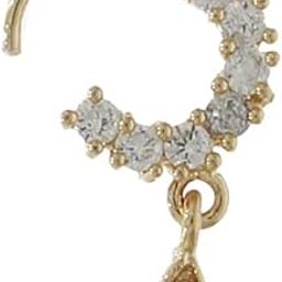 Anuradha Art Rose Gold Finish American Diamond Nose Ring|Dulhan Nose Pin For Women|Traditional Nose Pin ( Piercing Nose Ring )-image-17