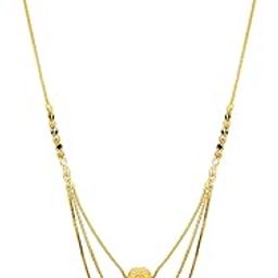 Jewellery Gold Plated Mangalsutra Tanmaniya Nallapusalu Necklace Pendant Black Bead Golden Chain For Women and Girls-image-36
