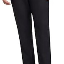 Men's Regular Fit Stripe Pattern Poly Viscose Blend Flat Front Formal Trouser (Size: 32)-PMTX07639-O8 Dark Brown-picture-1
