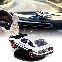 LEELICHI AE86 Drift Dashboard Ornament – 360° Rotating Alloy & Plastic Mini Car Model with 3M Adhesive Base – Smooth Spinning Car Decor for Dash, Desk, Gift, Automotive Accessory-image-4