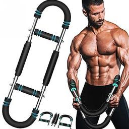 Skade Twister Arm Exerciser,Adjustable Spring Workout Bar, Forearm Triceps Chest Enhanced Exercise Strengthener,Portable Home Fitness Equipment (U60-90lbs)-image-20